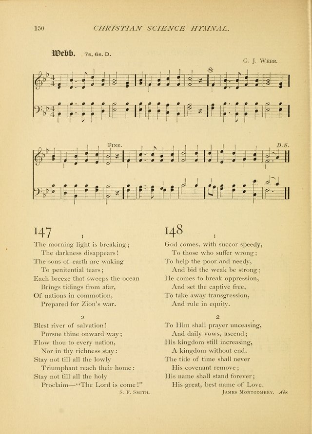 Christian Science Hymnal: a selection of spiritual songs page 150