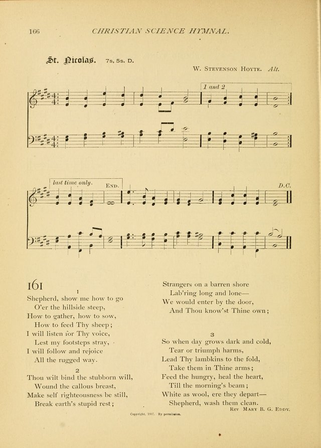 Christian Science Hymnal: a selection of spiritual songs page 166