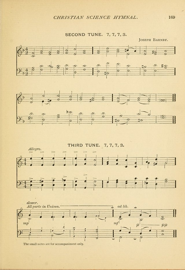 Christian Science Hymnal: a selection of spiritual songs page 169
