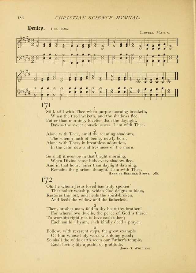 Christian Science Hymnal: a selection of spiritual songs page 186