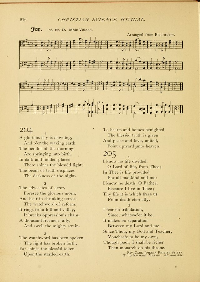 Christian Science Hymnal: a selection of spiritual songs page 218