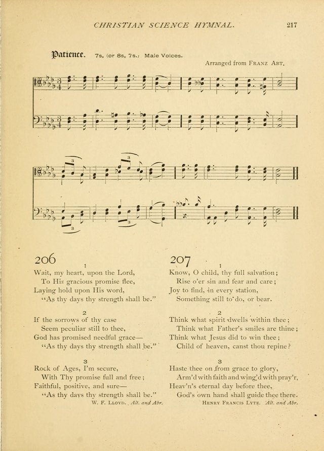 Christian Science Hymnal: a selection of spiritual songs page 219