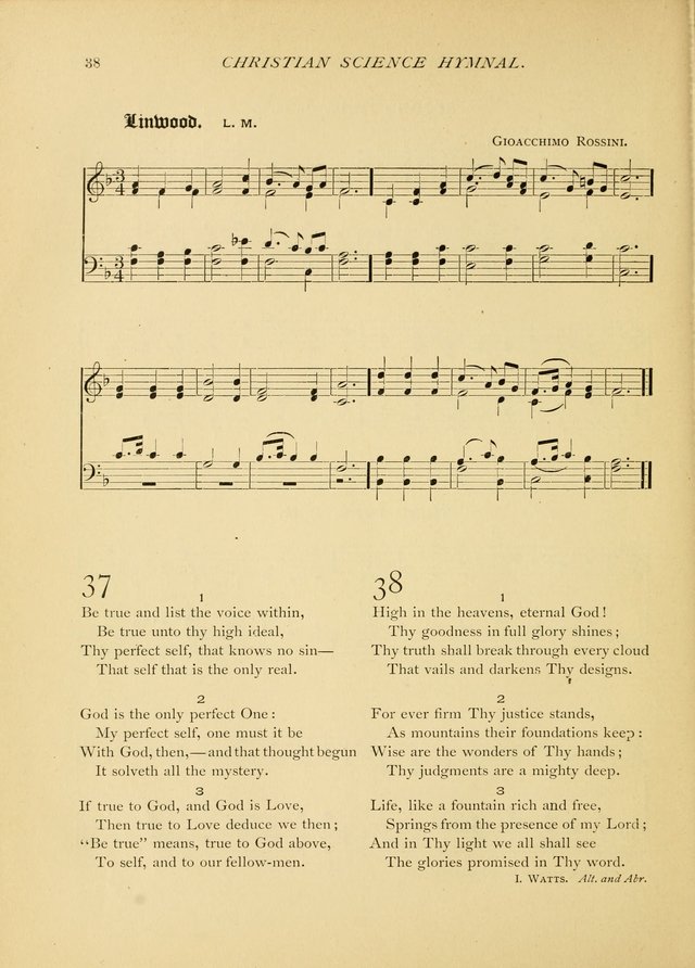 Christian Science Hymnal: a selection of spiritual songs page 38