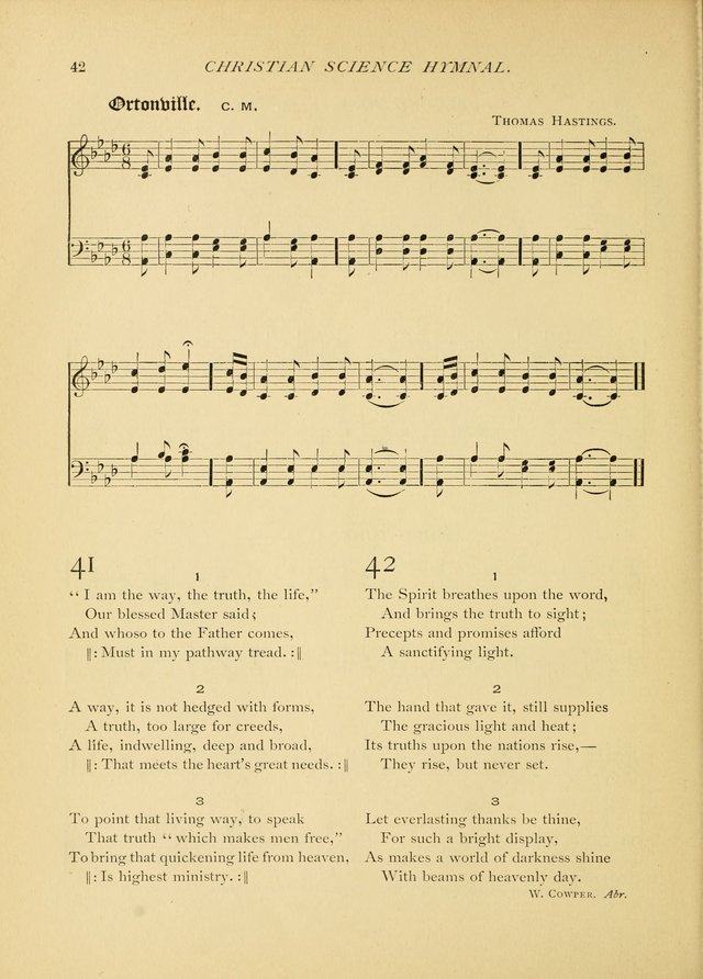 Christian Science Hymnal: a selection of spiritual songs page 42