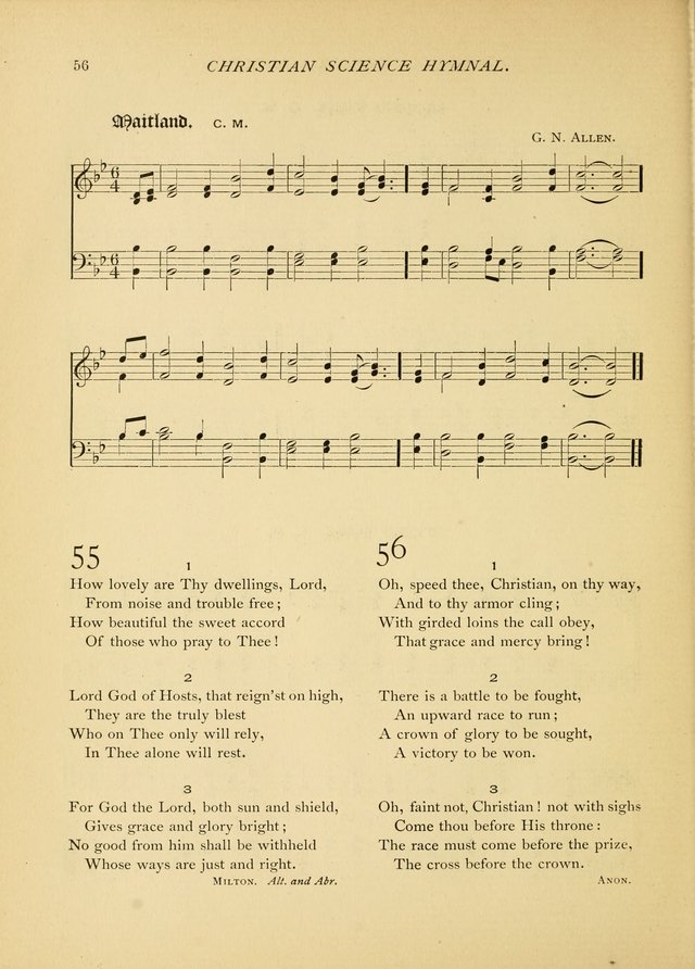 Christian Science Hymnal: a selection of spiritual songs page 56