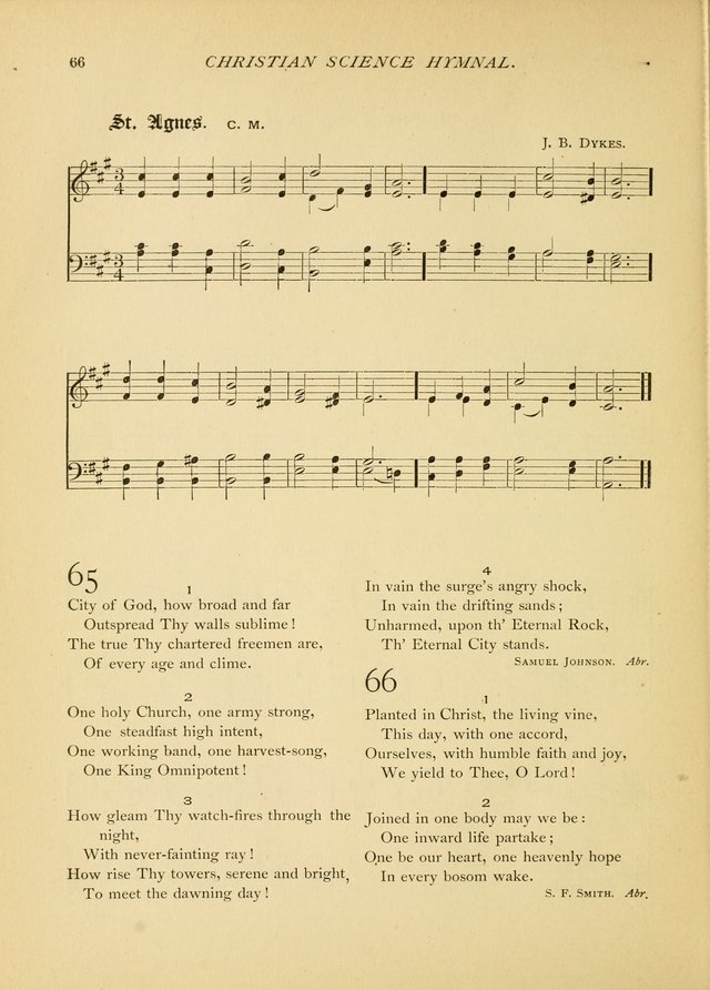 Christian Science Hymnal: a selection of spiritual songs page 66