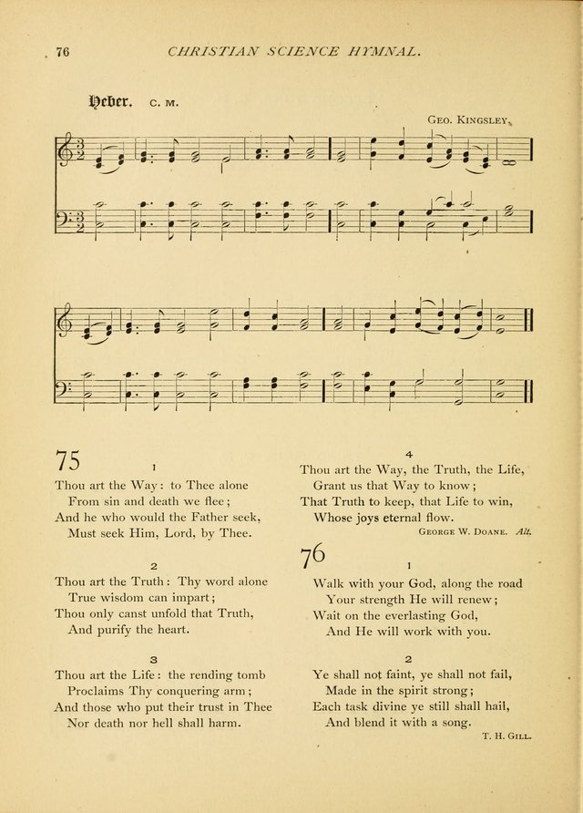 Christian Science Hymnal: a selection of spiritual songs page 76