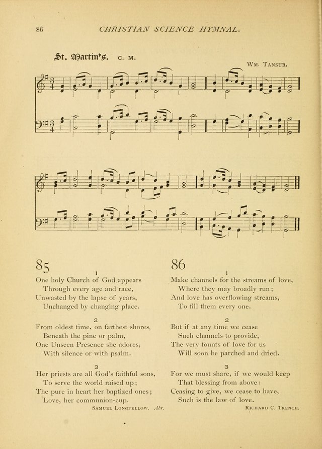 Christian Science Hymnal: a selection of spiritual songs page 86