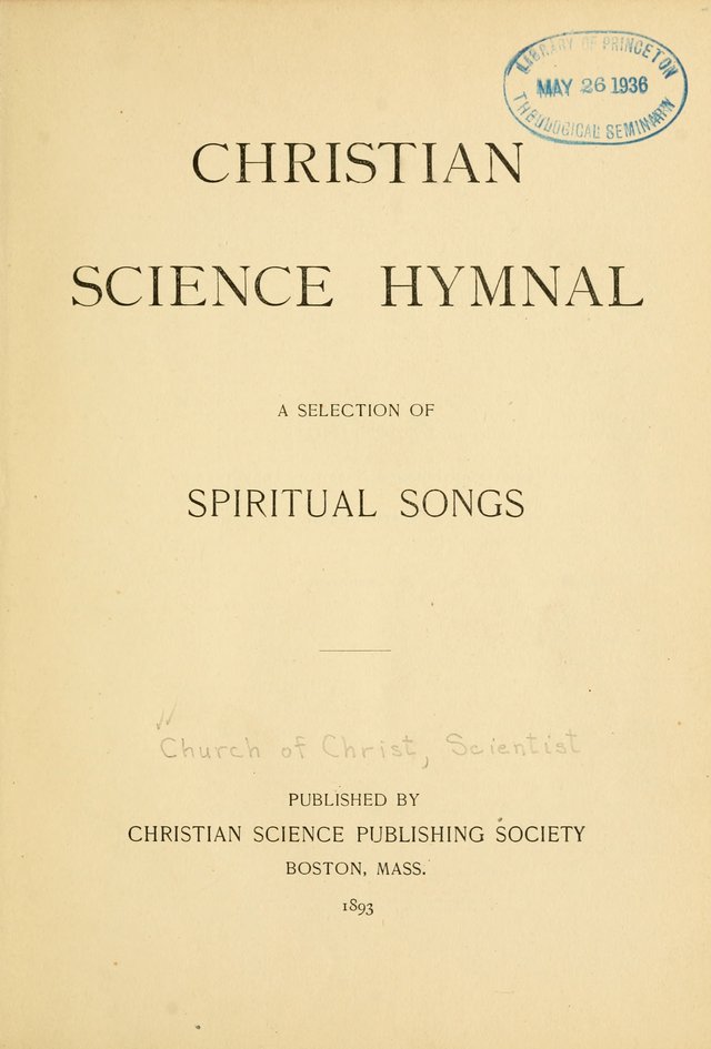 Christian Science Hymnal: a selection of spiritual songs page xi