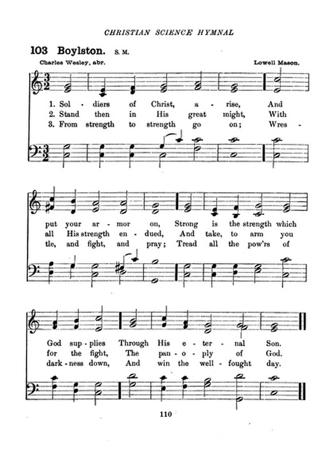 Christian Science Hymnal page 110
