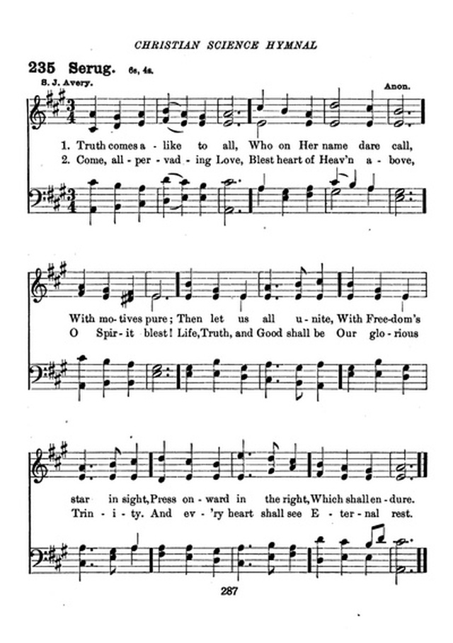 Christian Science Hymnal page 287