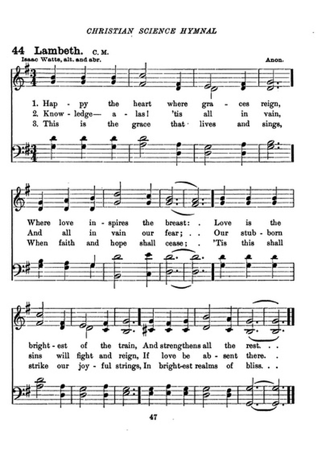 Christian Science Hymnal page 47