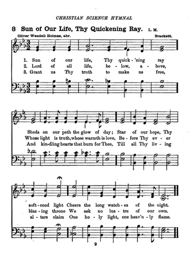 Christian Science Hymnal page 9