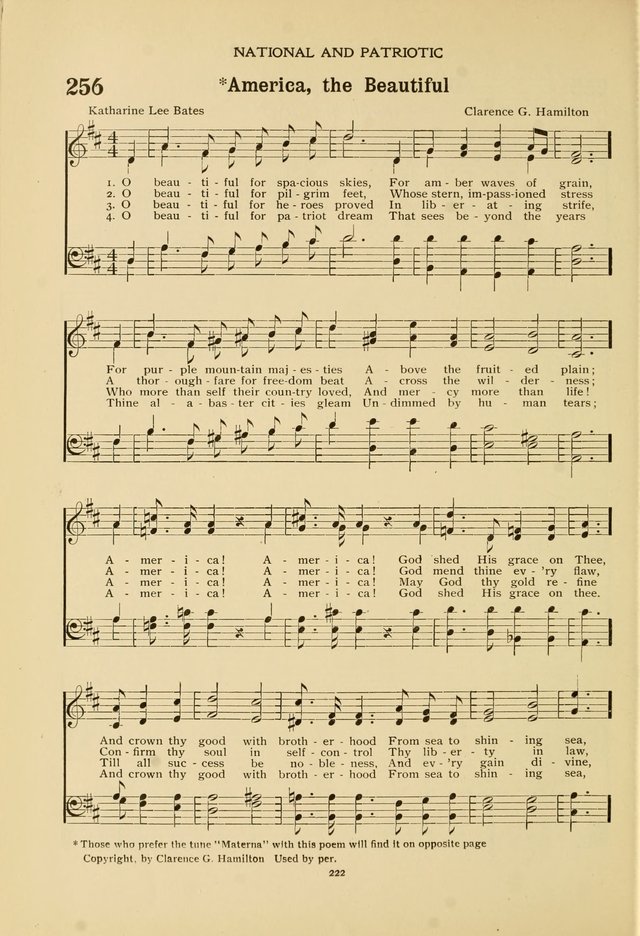 The Church School Hymnal page 222