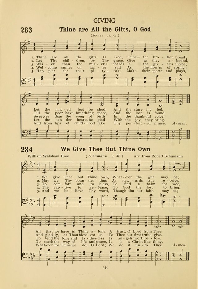 The Church School Hymnal page 244