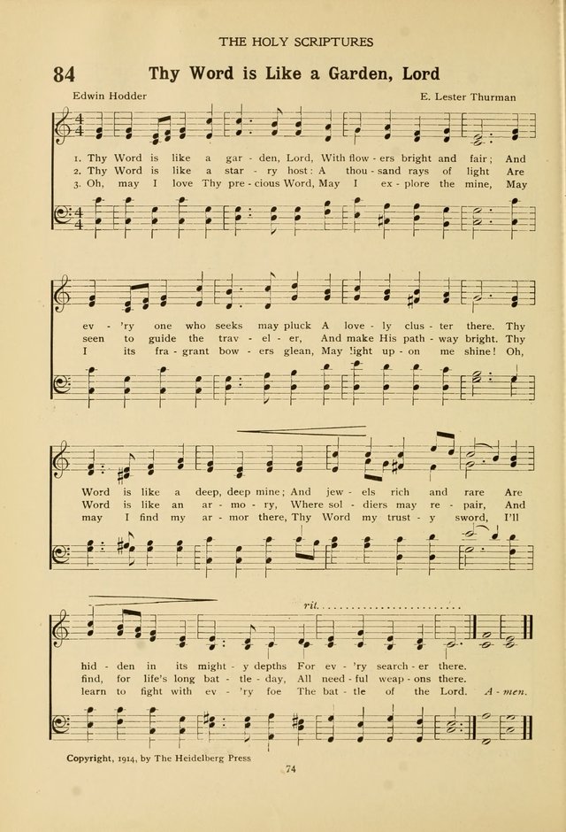 The Church School Hymnal page 74