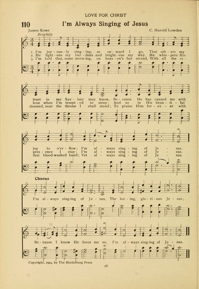 The Church School Hymnal page 96