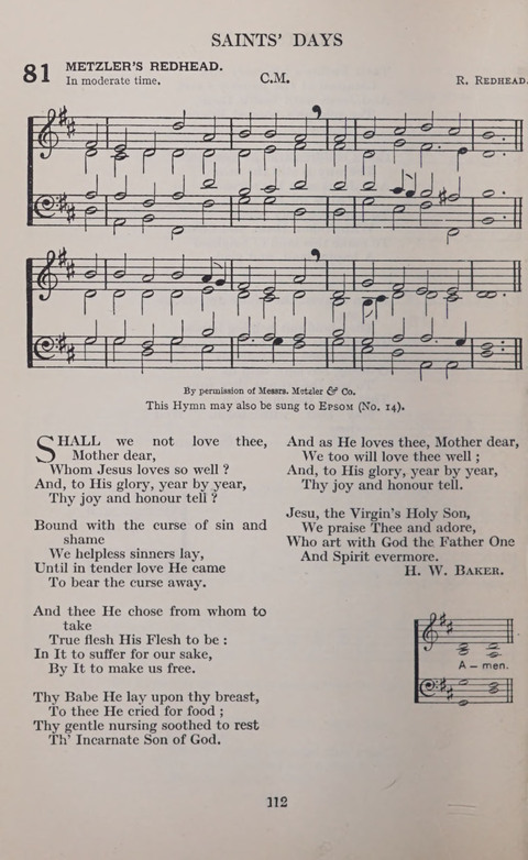 The Church and School Hymnal page 112