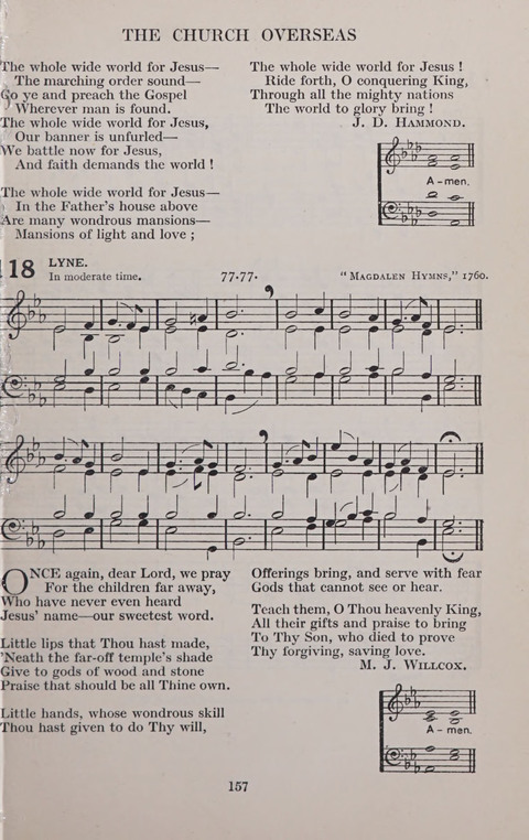 The Church and School Hymnal page 157