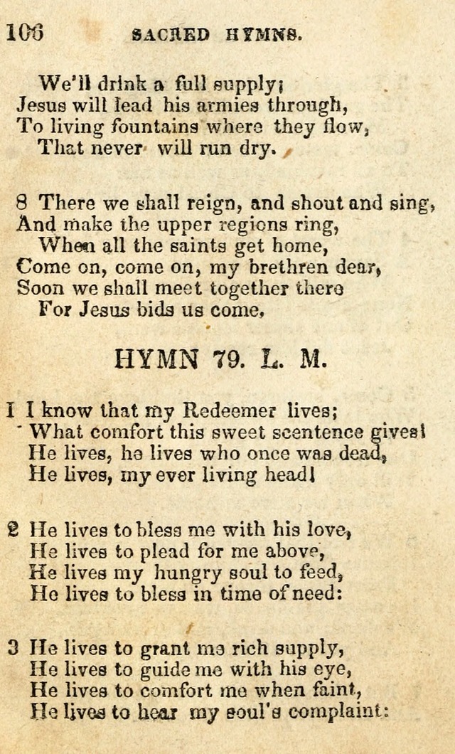 A Collection of Sacred Hymns, for the Church of the Latter Day Saints page 106