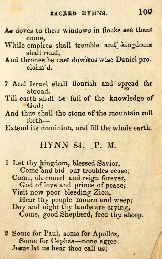 A Collection of Sacred Hymns, for the Church of the Latter Day Saints page 109