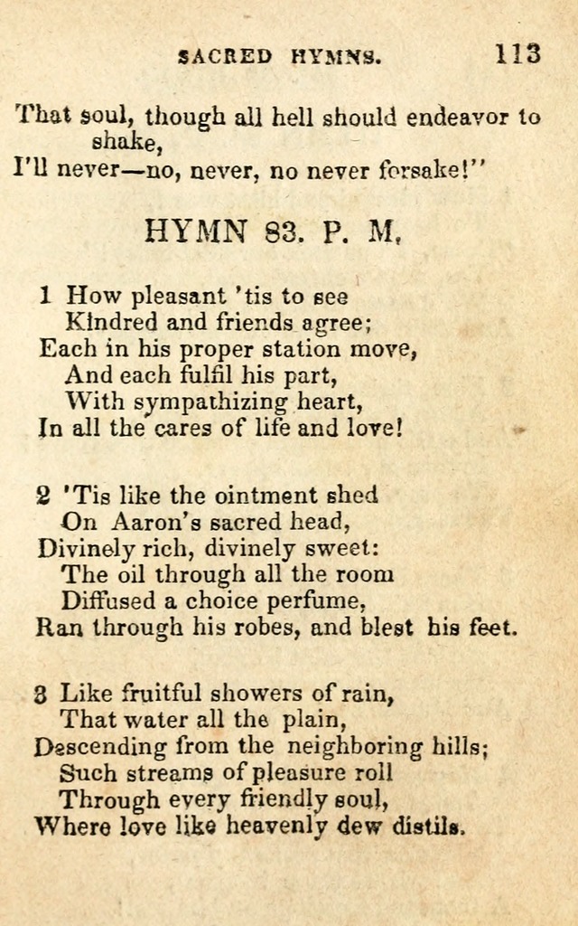 A Collection of Sacred Hymns, for the Church of the Latter Day Saints page 113