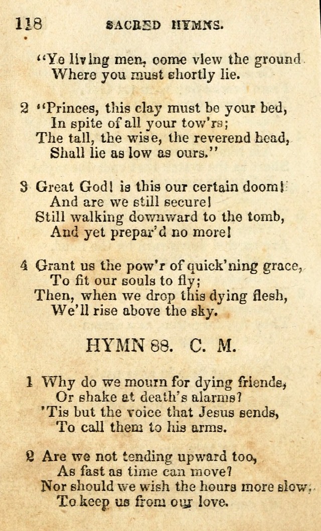 A Collection of Sacred Hymns, for the Church of the Latter Day Saints page 118