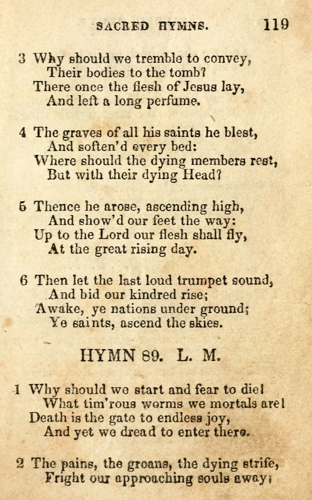A Collection of Sacred Hymns, for the Church of the Latter Day Saints page 119