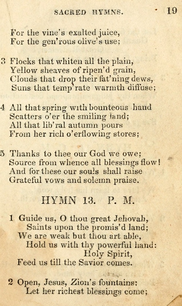A Collection of Sacred Hymns, for the Church of the Latter Day Saints page 19