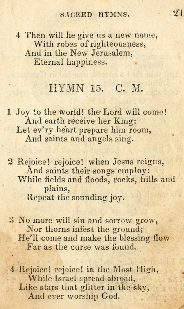 A Collection of Sacred Hymns, for the Church of the Latter Day Saints page 21