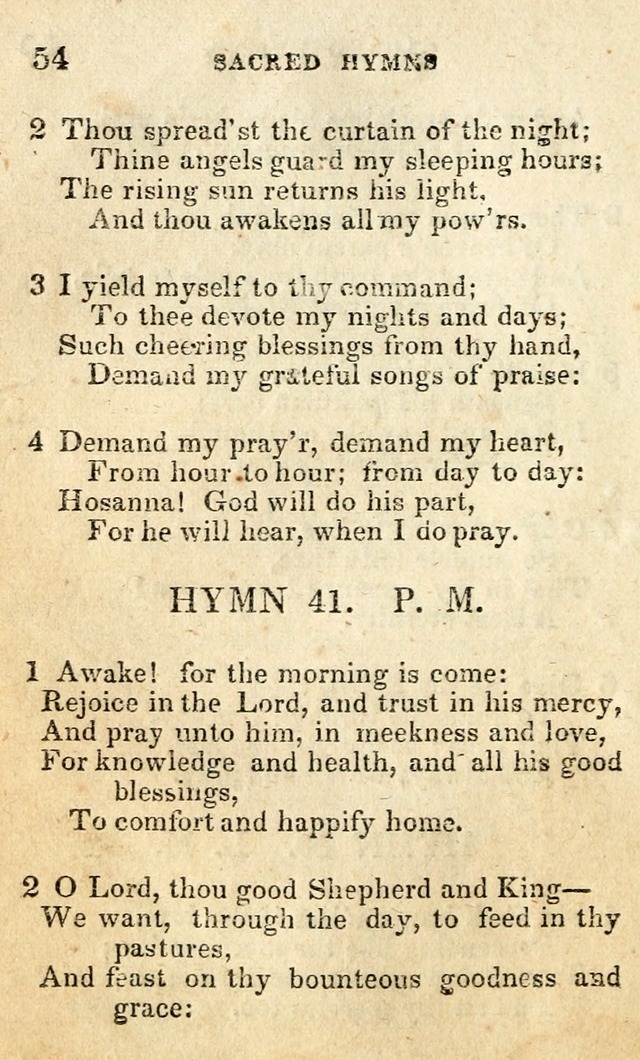 A Collection of Sacred Hymns, for the Church of the Latter Day Saints page 54