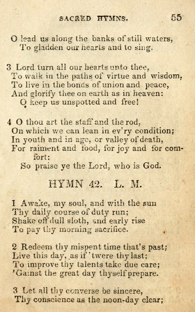 A Collection of Sacred Hymns, for the Church of the Latter Day Saints page 55
