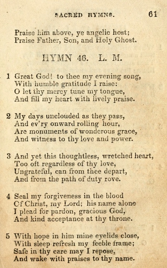 A Collection of Sacred Hymns, for the Church of the Latter Day Saints page 61