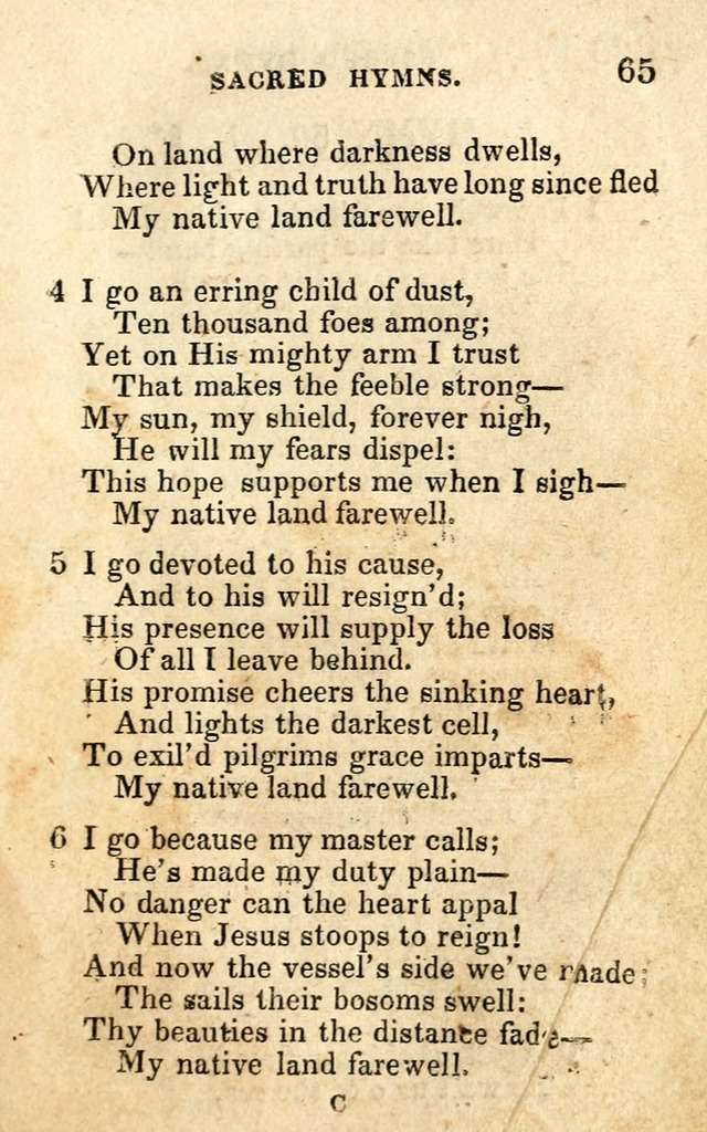 A Collection of Sacred Hymns, for the Church of the Latter Day Saints page 65