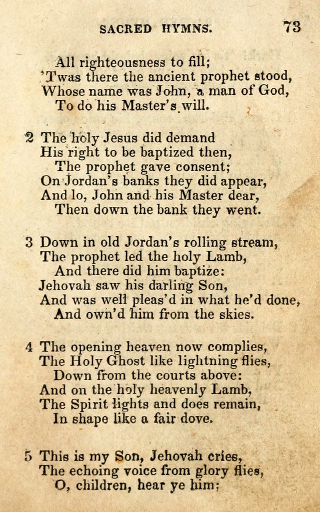 A Collection of Sacred Hymns, for the Church of the Latter Day Saints page 73