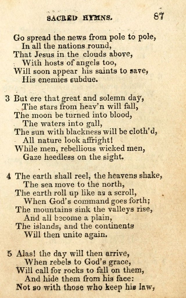 A Collection of Sacred Hymns, for the Church of the Latter Day Saints page 87