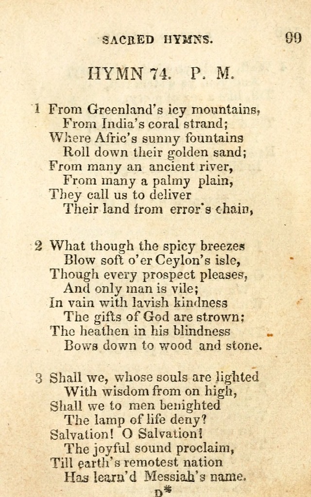 A Collection of Sacred Hymns, for the Church of the Latter Day Saints page 99
