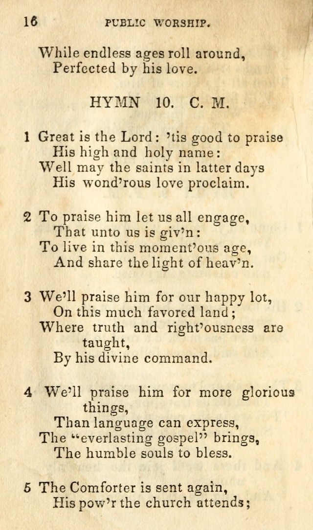 A Collection of Sacred Hymns, for the Church of Jesus Christ of Latter Day Saints page 16