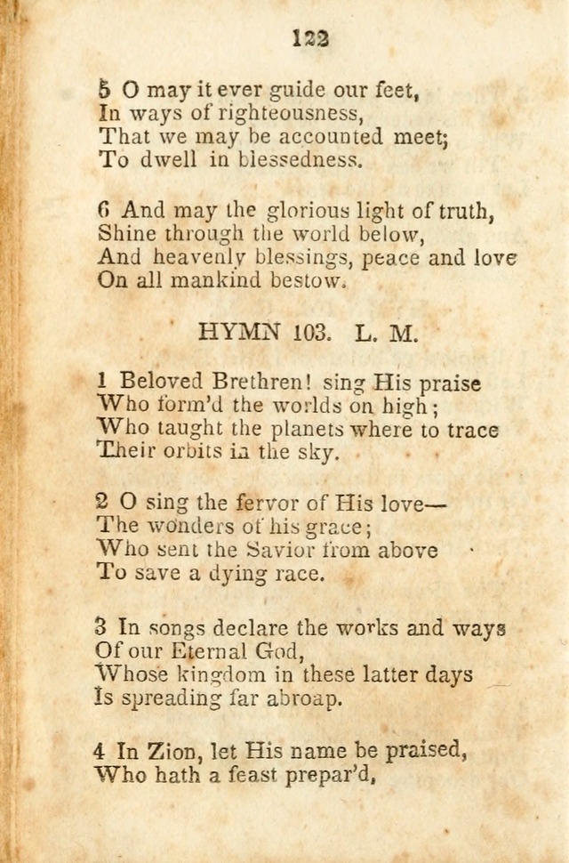 A Collection of Sacred Hymns for the Church of Jesus Christ of Latter-Day  Saints page 123