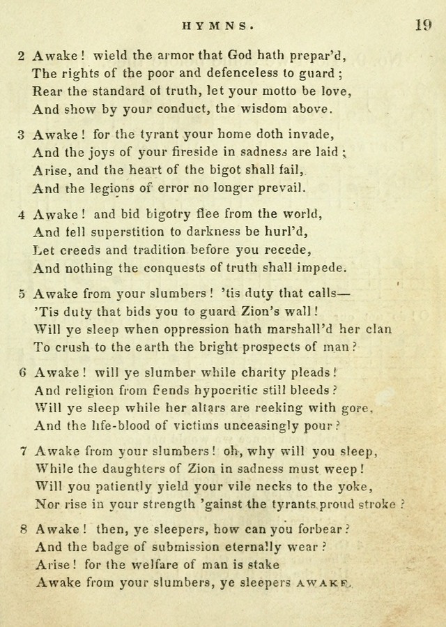 A Collection of Sacred Hymns for the use of the Latter-Day Saints page 19