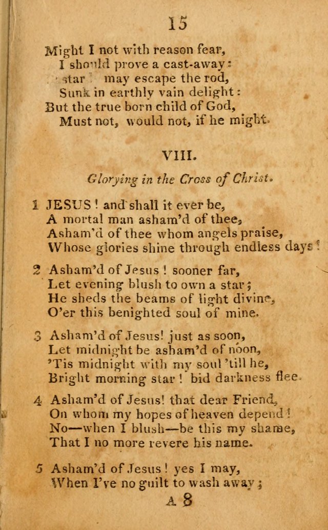A Choice Selection of Hymns and Spiritual Songs: designed for the use of  the pious page 15