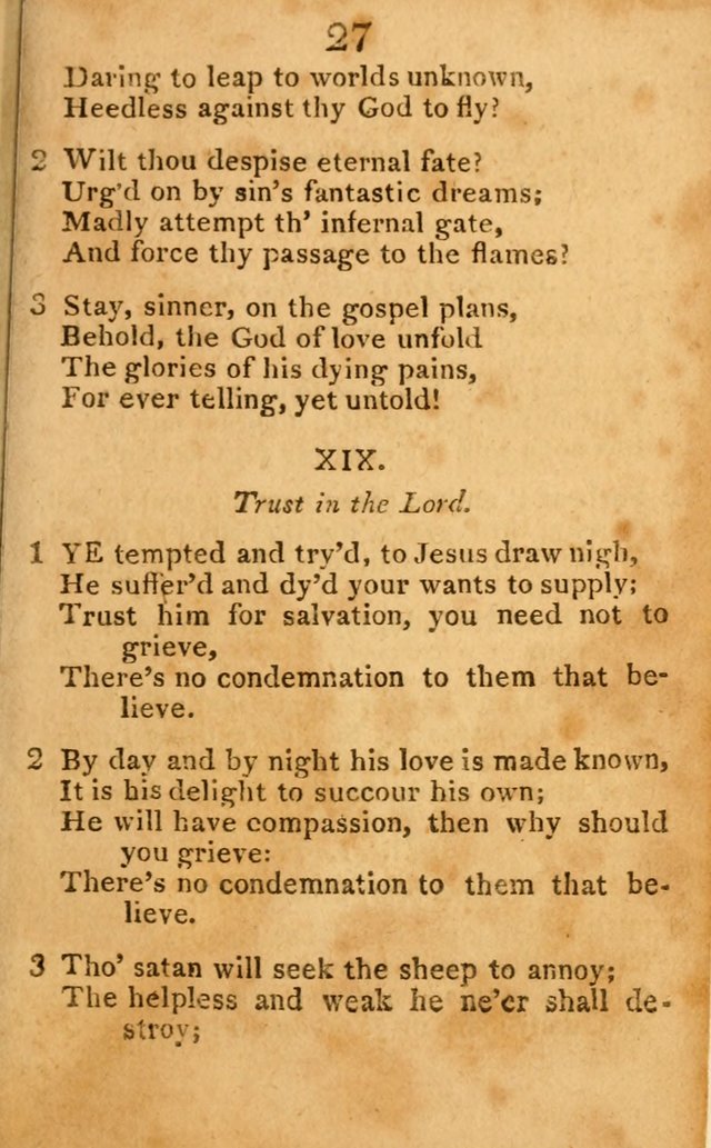 A Choice Selection of Hymns and Spiritual Songs: designed for the use of  the pious page 27