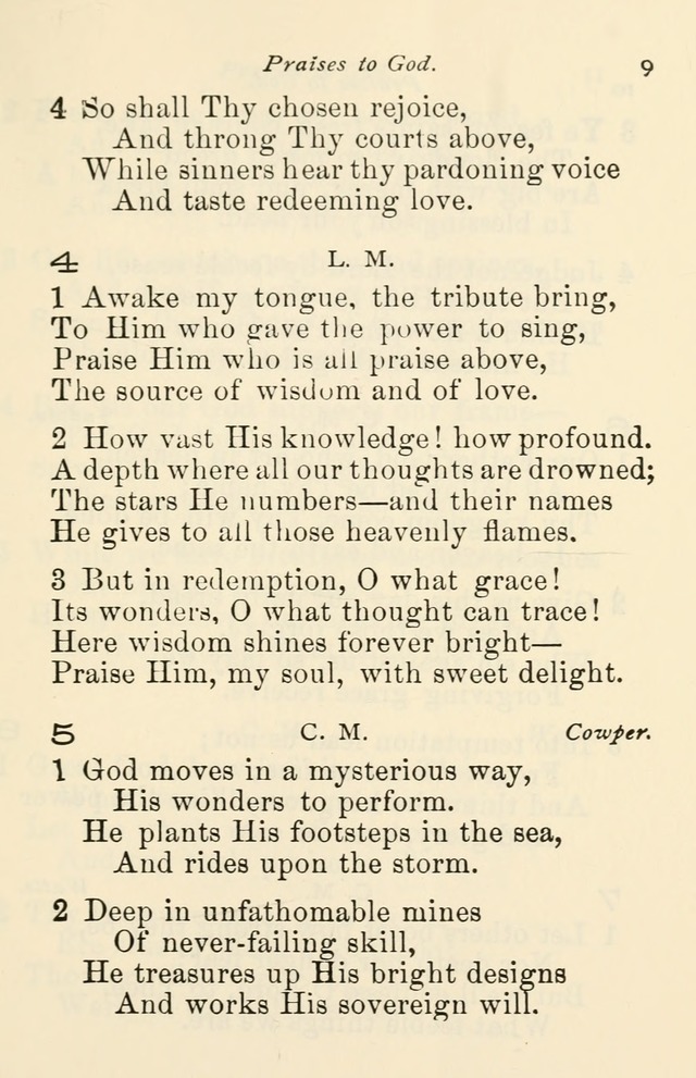 A Choice Selection of Hymns and Spiritual Songs for the use of the Baptist Church and all lovers of song page 12