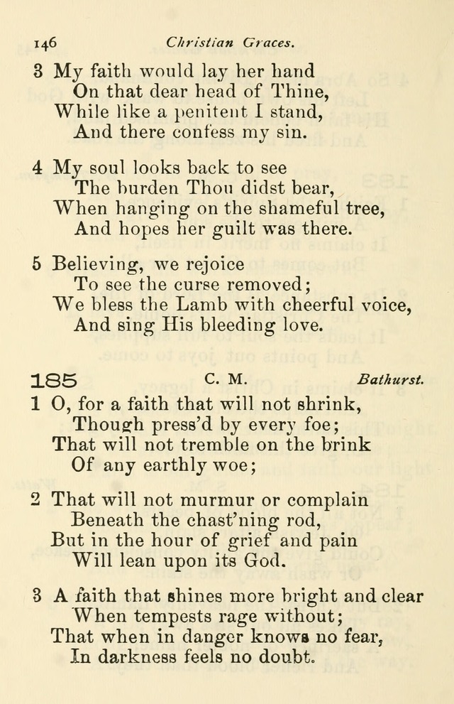 A Choice Selection of Hymns and Spiritual Songs for the use of the Baptist Church and all lovers of song page 149