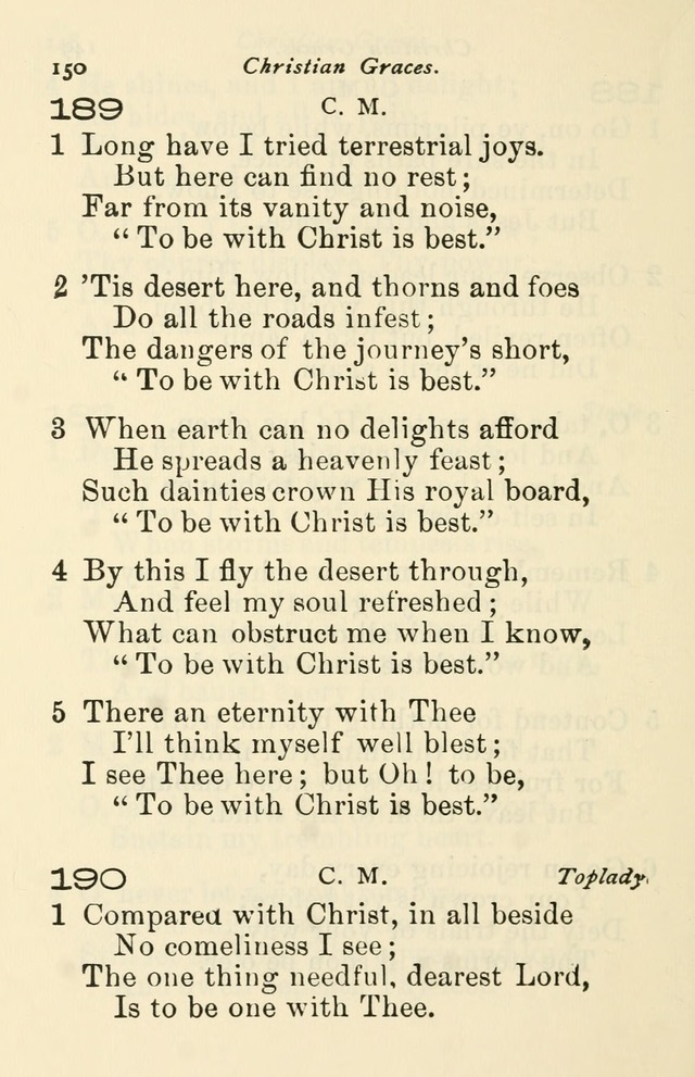 A Choice Selection of Hymns and Spiritual Songs for the use of the Baptist Church and all lovers of song page 153
