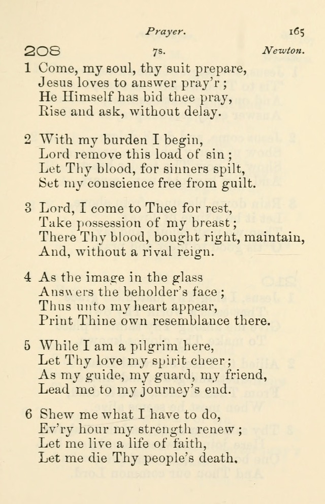 A Choice Selection of Hymns and Spiritual Songs for the use of the Baptist Church and all lovers of song page 168