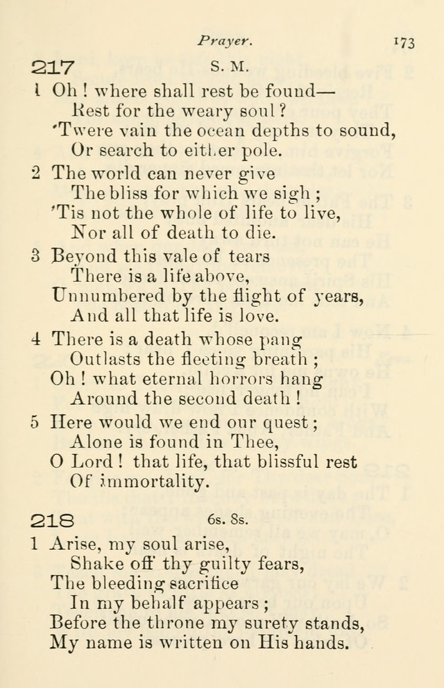 A Choice Selection of Hymns and Spiritual Songs for the use of the Baptist Church and all lovers of song page 176