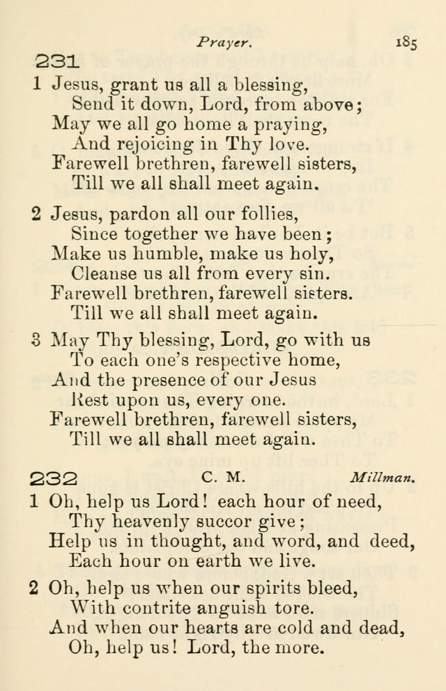A Choice Selection of Hymns and Spiritual Songs for the use of the Baptist Church and all lovers of song page 188