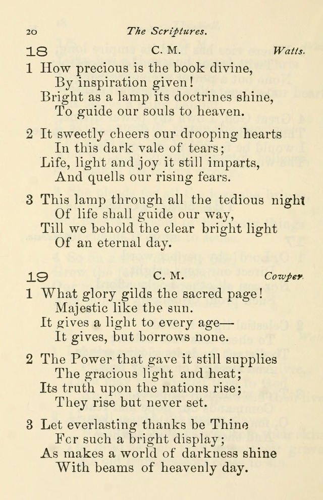 A Choice Selection of Hymns and Spiritual Songs for the use of the Baptist Church and all lovers of song page 23