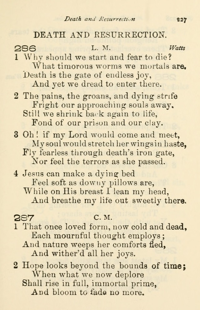 A Choice Selection of Hymns and Spiritual Songs for the use of the Baptist Church and all lovers of song page 230
